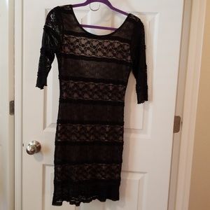 Black lace dress